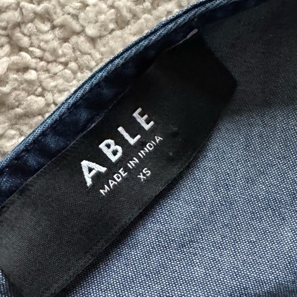 Able CHARVEE RELAXED JUMPSUIT 100% Lyocell blue chambray XS - Picture 3 of 12